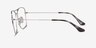 Ray-Ban RB6498 Blue Silver MetalEyeglass Frames from EyeBuyDirect, Side View