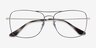 Ray-Ban RB6498 Blue Silver MetalEyeglass Frames from EyeBuyDirect, Closed View