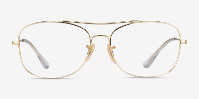 Ray-Ban RB6499 Gold MetalEyeglass Frames from EyeBuyDirect, Front View