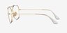 Ray-Ban RB6499 Gold MetalEyeglass Frames from EyeBuyDirect, Side View