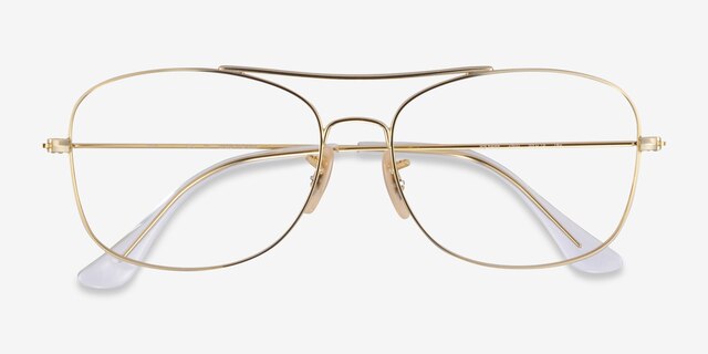 Ray-Ban RB6499 Gold MetalEyeglass Frames from EyeBuyDirect, Closed View