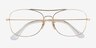 Ray-Ban RB6499 Gold MetalEyeglass Frames from EyeBuyDirect, Closed View