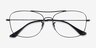Ray-Ban RB6499 Black MetalEyeglass Frames from EyeBuyDirect, Closed View