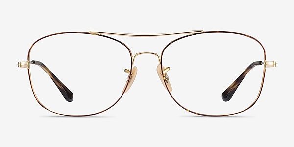 Ray-Ban RB6499 Gold Tortoise Metal Eyeglass Frames