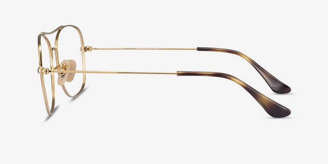 Ray-Ban RB6499 Gold Tortoise MetalEyeglass Frames from EyeBuyDirect, Side View