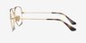 Ray-Ban RB6499 Gold Tortoise MetalEyeglass Frames from EyeBuyDirect, Side View