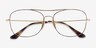 Ray-Ban RB6499 Gold Tortoise MetalEyeglass Frames from EyeBuyDirect, Closed View