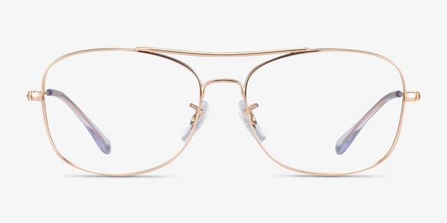 Ray-Ban RB6499 Rose Gold MetalEyeglass Frames from EyeBuyDirect, Front View