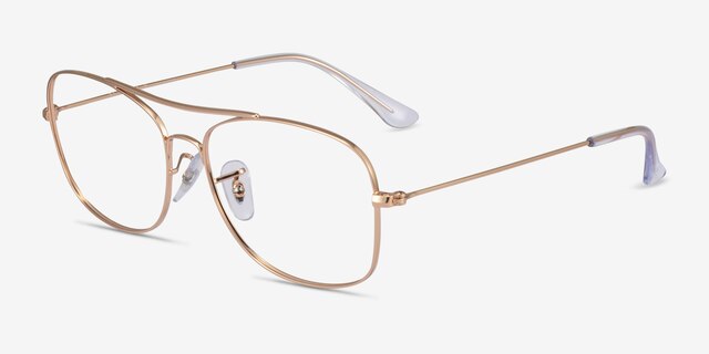 Ray-Ban RB6499 Rose Gold MetalEyeglass Frames from EyeBuyDirect, Angle View