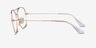 Ray-Ban RB6499 Rose Gold MetalEyeglass Frames from EyeBuyDirect, Side View