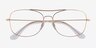 Ray-Ban RB6499 Rose Gold MetalEyeglass Frames from EyeBuyDirect, Closed View