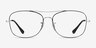 Ray-Ban RB6499 Black Silver MetalEyeglass Frames from EyeBuyDirect, Front View
