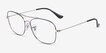 Ray-Ban RB6499 Black Silver MetalEyeglass Frames from EyeBuyDirect, Angle View