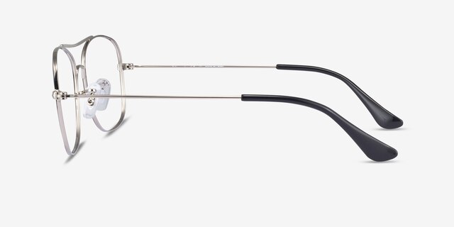 Ray-Ban RB6499 Black Silver MetalEyeglass Frames from EyeBuyDirect, Side View