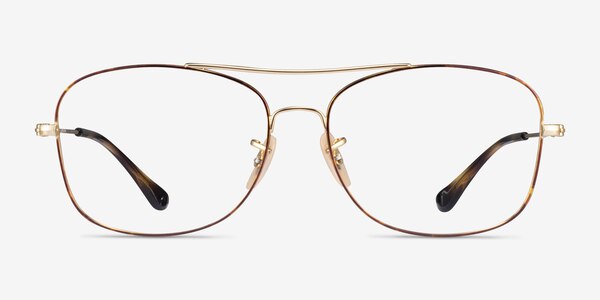 Ray-Ban RB6499 Tortoise Gold Metal Eyeglass Frames