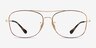 Ray-Ban RB6499 Tortoise Gold MetalEyeglass Frames from EyeBuyDirect, Front View