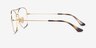 Ray-Ban RB6499 Tortoise Gold MetalEyeglass Frames from EyeBuyDirect, Side View
