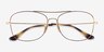 Ray-Ban RB6499 Tortoise Gold MetalEyeglass Frames from EyeBuyDirect, Closed View