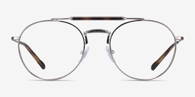 Vogue Eyewear VO4239 Silver Tortoise MetalEyeglass Frames from EyeBuyDirect, Front View