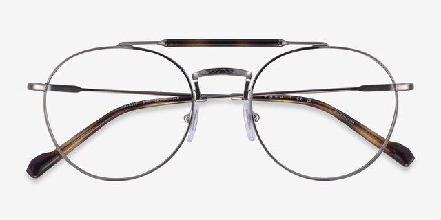 Vogue Eyewear VO4239 Silver Tortoise MetalEyeglass Frames from EyeBuyDirect, Closed View