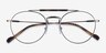 Vogue Eyewear VO4239 Silver Tortoise MetalEyeglass Frames from EyeBuyDirect, Closed View
