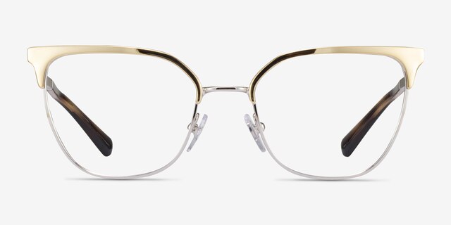 Vogue Eyewear VO4249 Gold Silver MetalEyeglass Frames from EyeBuyDirect, Front View