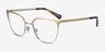 Vogue Eyewear VO4249 Gold Silver MetalEyeglass Frames from EyeBuyDirect, Angle View
