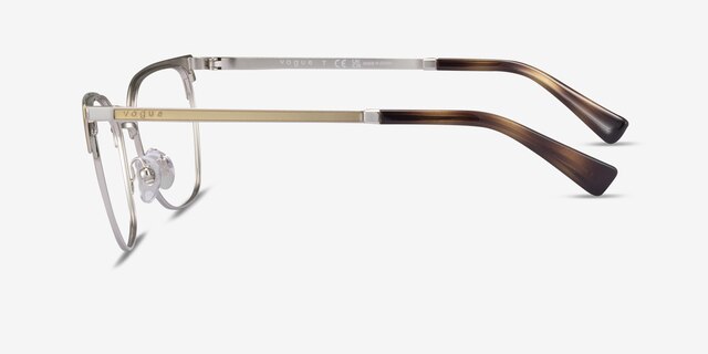 Vogue Eyewear VO4249 Gold Silver MetalEyeglass Frames from EyeBuyDirect, Side View