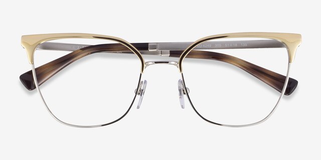 Vogue Eyewear VO4249 Gold Silver MetalEyeglass Frames from EyeBuyDirect, Closed View