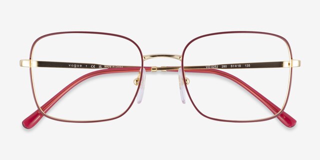 Vogue Eyewear VO4252 Red Gold MetalEyeglass Frames from EyeBuyDirect, Closed View