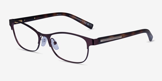 Armani Exchange AX1010 Matte Brown MétalMontures de lunettes de vue d'EyeBuyDirect, Vue d'Angle
