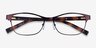 Armani Exchange AX1010 Matte Brown MétalMontures de lunettes de vue d'EyeBuyDirect, Vue Rapprochée