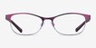 Armani Exchange AX1010 Shiny Purple Silver MetalEyeglass Frames from EyeBuyDirect, Front View