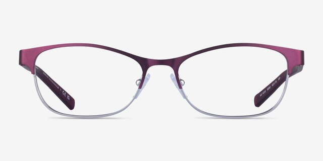 Armani Exchange AX1010 Shiny Purple Silver MetalEyeglass Frames from EyeBuyDirect, Front View