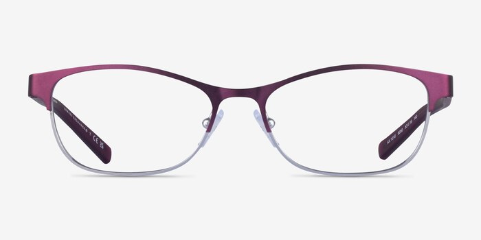 Armani Exchange AX1010 Shiny Purple Silver Metal Eyeglass Frames from EyeBuyDirect