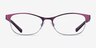 Armani Exchange AX1010 Shiny Purple Silver MetalEyeglass Frames from EyeBuyDirect, Front View