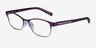 Armani Exchange AX1010 Shiny Purple Silver MetalEyeglass Frames from EyeBuyDirect, Angle View