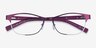 Armani Exchange AX1010 Shiny Purple Silver MetalEyeglass Frames from EyeBuyDirect, Closed View