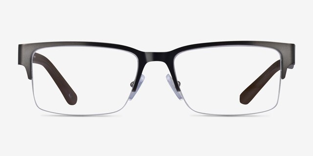 Armani Exchange AX1014 Matte Gunmetal MetalEyeglass Frames from EyeBuyDirect, Front View