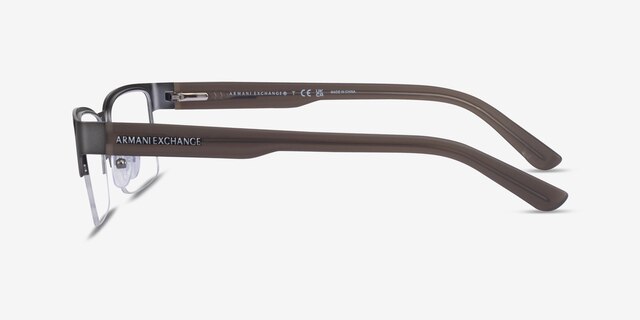 Armani Exchange AX1014 Matte Gunmetal MetalEyeglass Frames from EyeBuyDirect, Side View