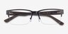 Armani Exchange AX1014 Matte Gunmetal MetalEyeglass Frames from EyeBuyDirect, Closed View