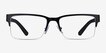Armani Exchange AX1014 Matte Black MetalEyeglass Frames from EyeBuyDirect, Front View