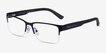 Armani Exchange AX1014 Matte Black MetalEyeglass Frames from EyeBuyDirect, Angle View