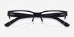 Armani Exchange AX1014 Matte Black MetalEyeglass Frames from EyeBuyDirect, Closed View