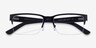 Armani Exchange AX1014 Matte Black MetalEyeglass Frames from EyeBuyDirect, Closed View