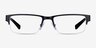 Armani Exchange AX1015 Shiny Black MetalEyeglass Frames from EyeBuyDirect, Front View