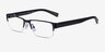 Armani Exchange AX1015 Shiny Black MetalEyeglass Frames from EyeBuyDirect, Angle View