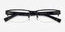Armani Exchange AX1015 Shiny Black MetalEyeglass Frames from EyeBuyDirect, Closed View