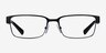 Armani Exchange AX1017 Shiny Black MetalEyeglass Frames from EyeBuyDirect, Front View