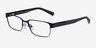 Armani Exchange AX1017 Shiny Black MetalEyeglass Frames from EyeBuyDirect, Angle View